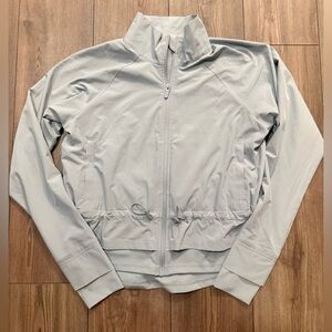 FLX Women’s Gray Performance Zip Jacket Small Stretch Athletic Running Jacket